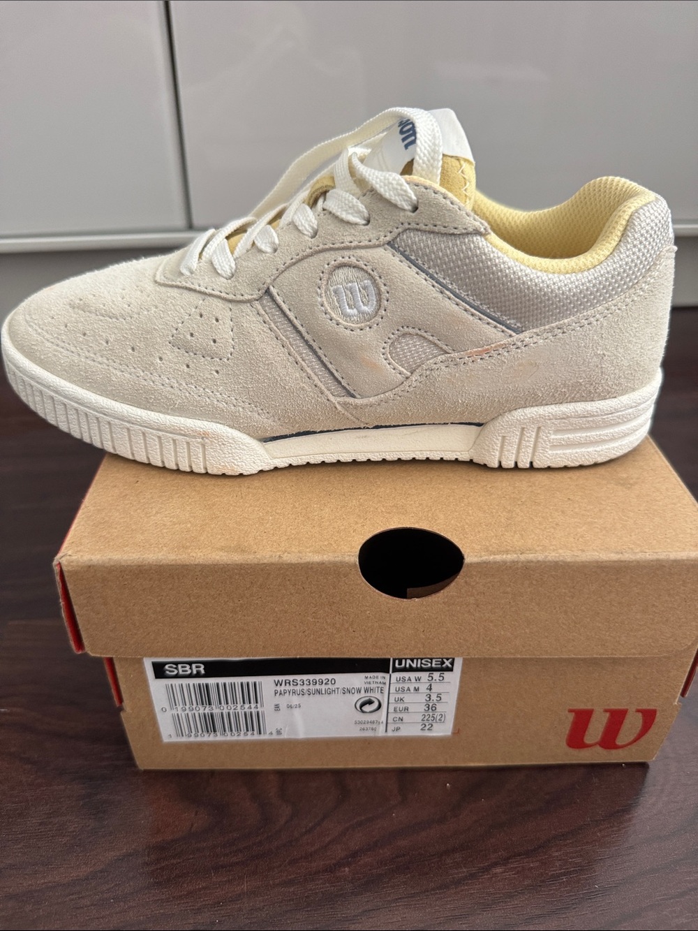 Wilson SBR Shoe- Cream and Yellow Suede Sneakers